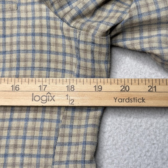 Vintage Jack Nicklaus Hart Schaffner Marx Blazer Mens 40R Beige Blue Plaid 80s - Picture 8 of 10